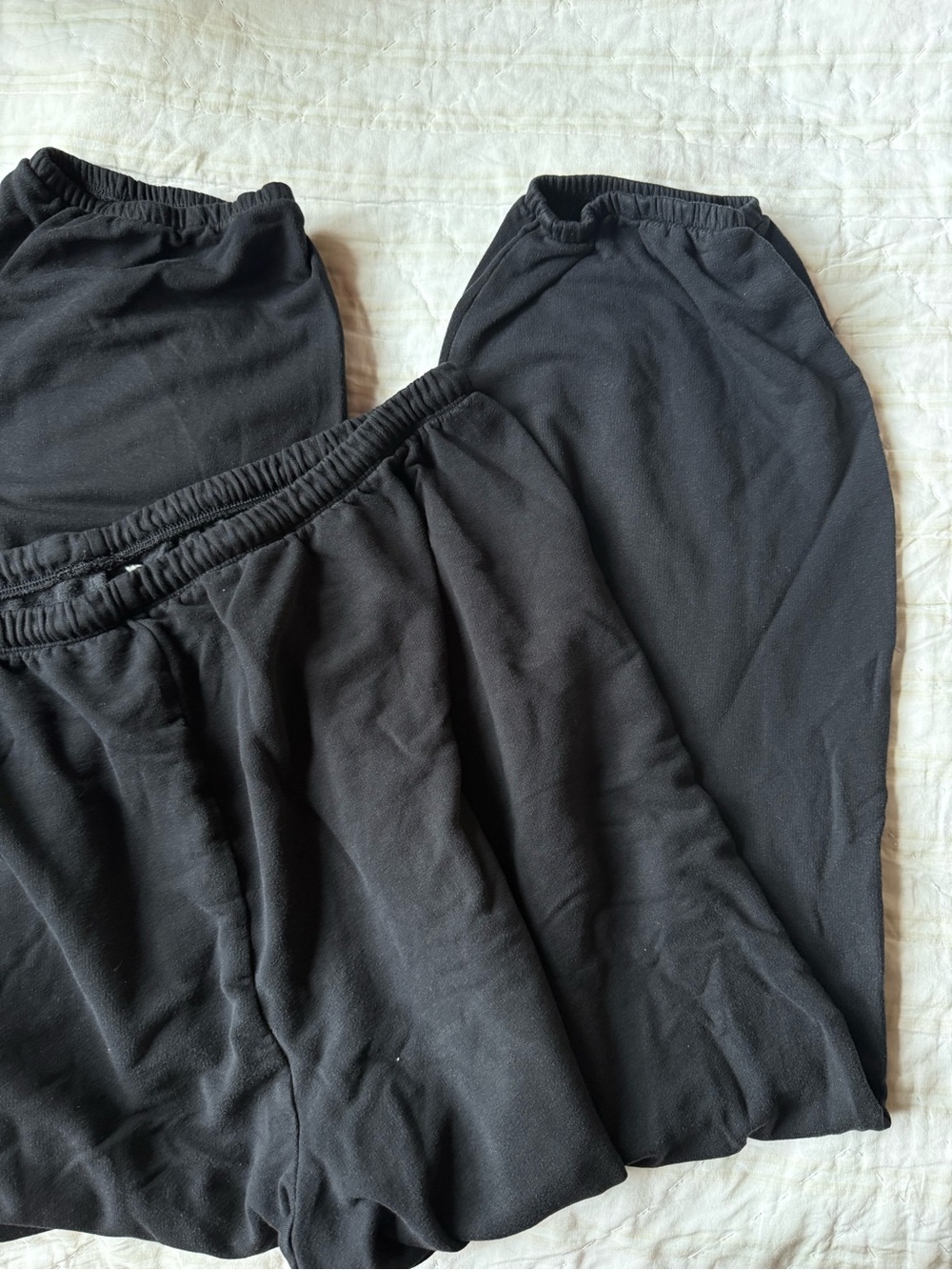 Black Elastic-Waist Bottoms - Classic Comfort